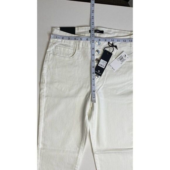 Numero Verona Ankle Skinny‎ Jeans 30 White Juniors' Stretchy Exposed-Buttons NEW - Picture 4 of 9